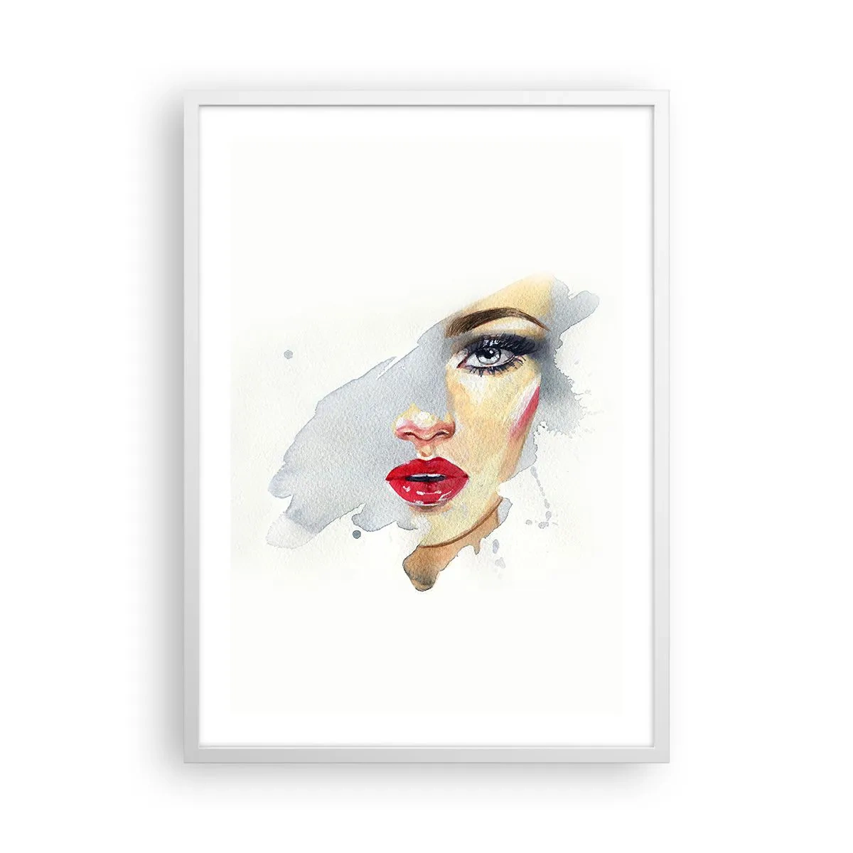 Poster in white frmae - Reflection in a Waterdrop - 50x70 cm