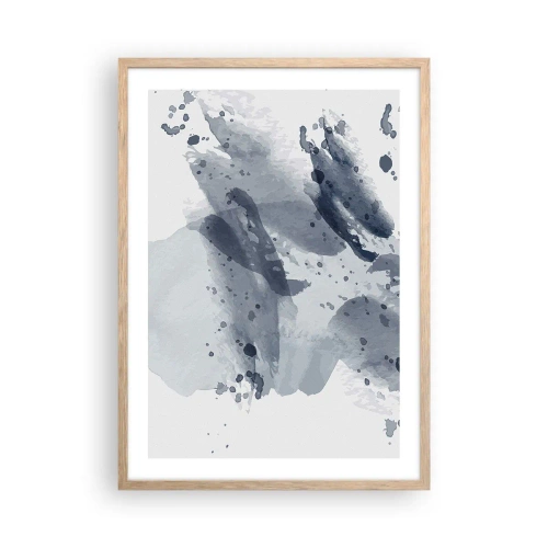 Poster in light oak frame - Study in Nature of Water - 50x70 cm