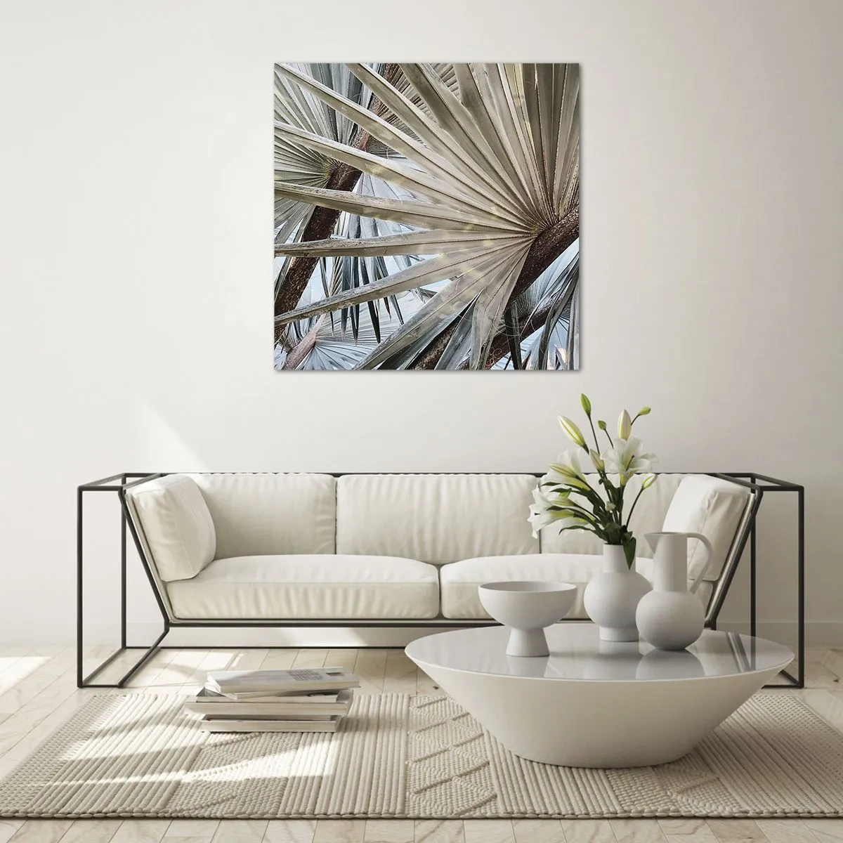 Glass picture - Fans in tropics - 50x50 cm