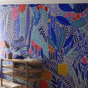 Photo Wallpaper Standard Eco - Hawaian Garden - Flowers, Leaves, Meadow - 400x280 cm