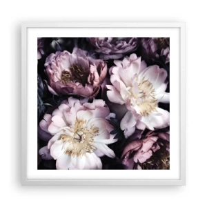 Poster in white frmae - Old Style Bouquet - 50x50 cm