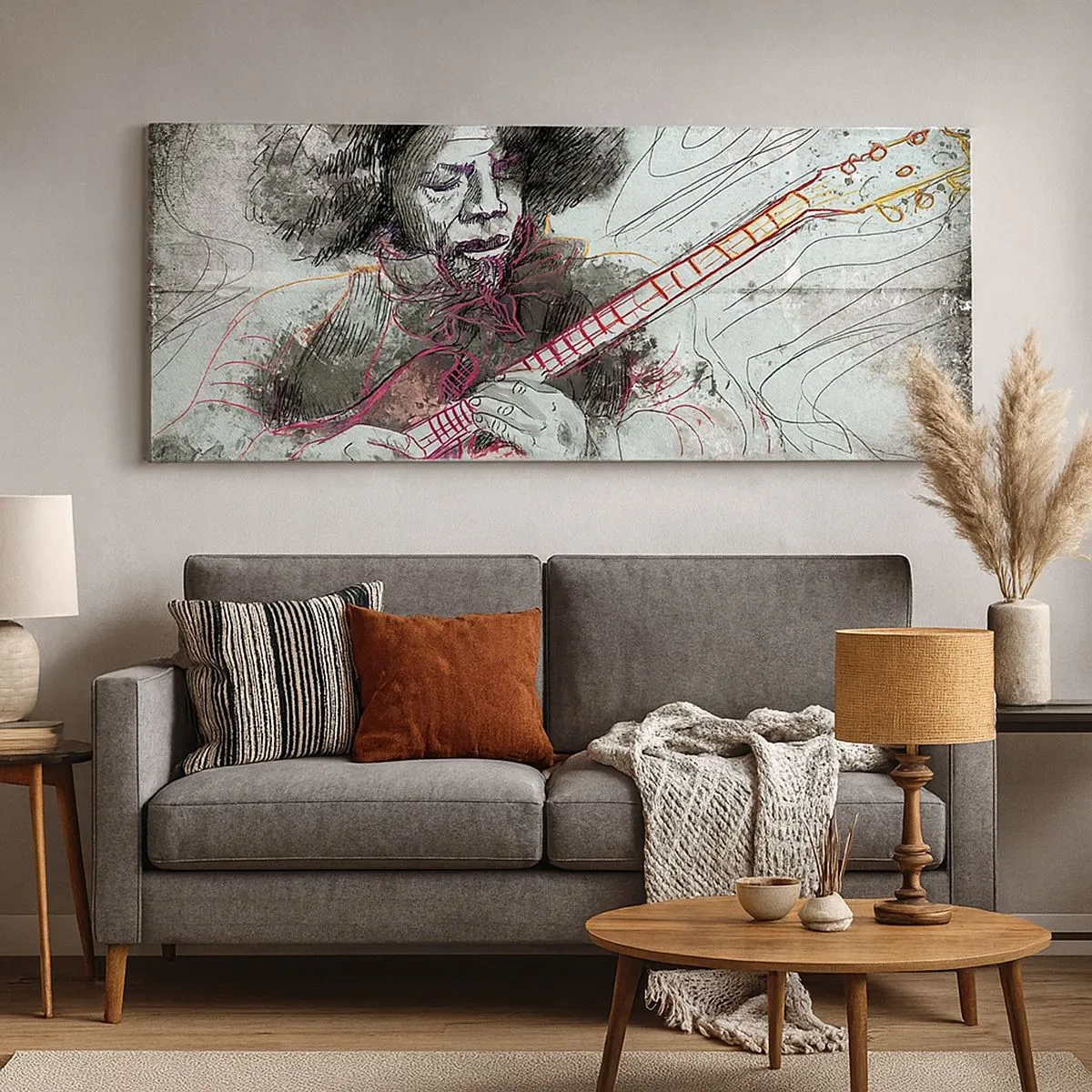 Canvas picture - On the Waves of Music - 100x40 cm