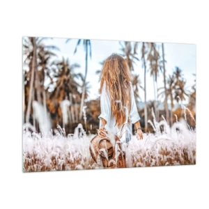 Glass picture - Born from Grass Fluff - 120x80 cm