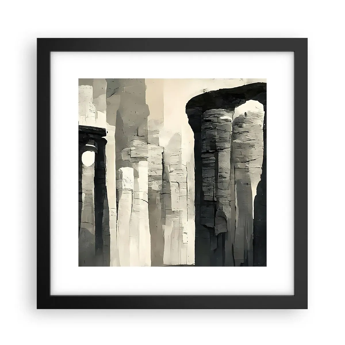 Poster in black frame - Majesty of Antiquity - 30x30 cm