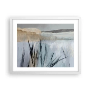 Poster in white frmae - Winter Fields - 50x40 cm