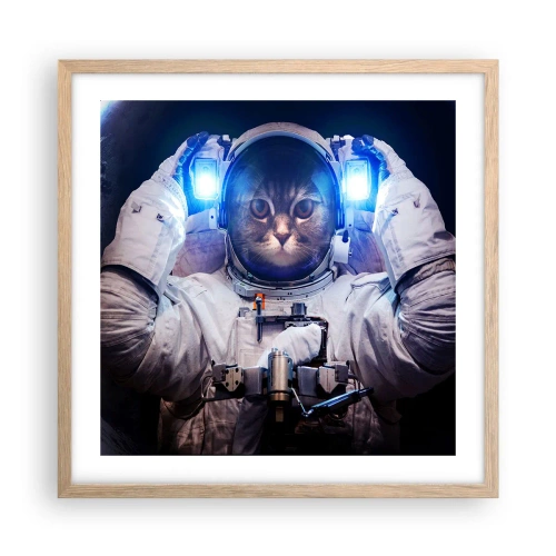 Poster in light oak frame - Houston, You've Got a Problem - 50x50 cm