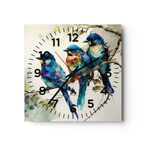Wall clock - Clock on glass - Is It Offended? - 40x40 cm