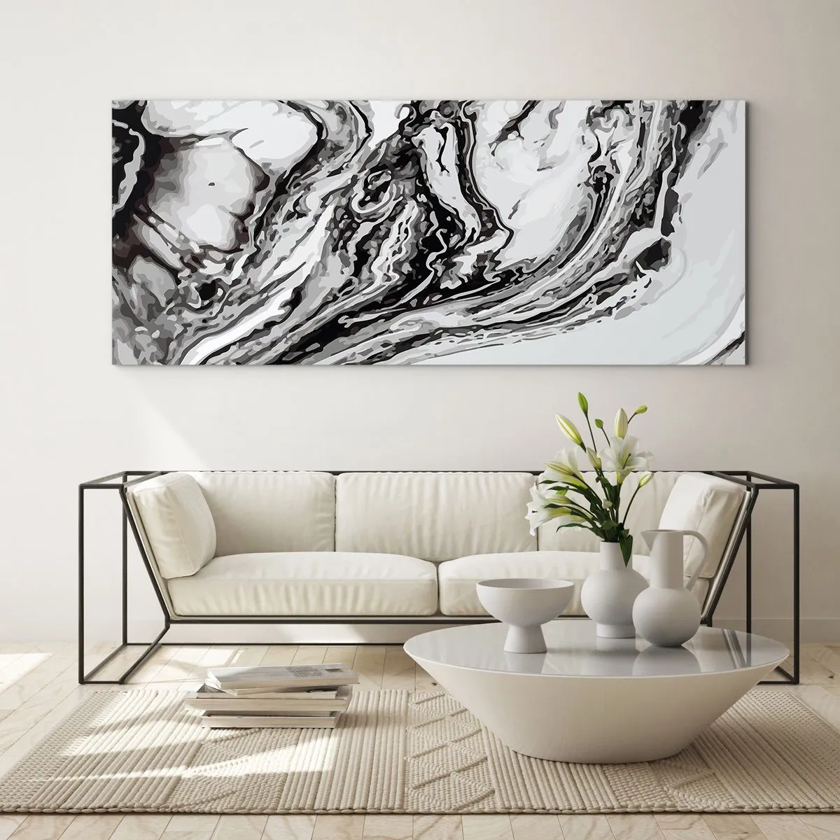 Glass picture - At the Beginning There Was Chaos - 140x50 cm