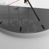 Clock face with lines