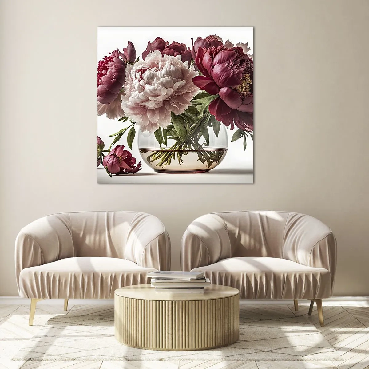 Glass picture - In Full Bloom of Beauty - 50x50 cm