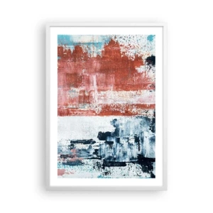 Poster in white frmae - Abstract Fifty Fifty - 50x70 cm