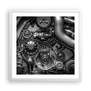Poster in white frmae - Poetry of Mechanics - 50x50 cm