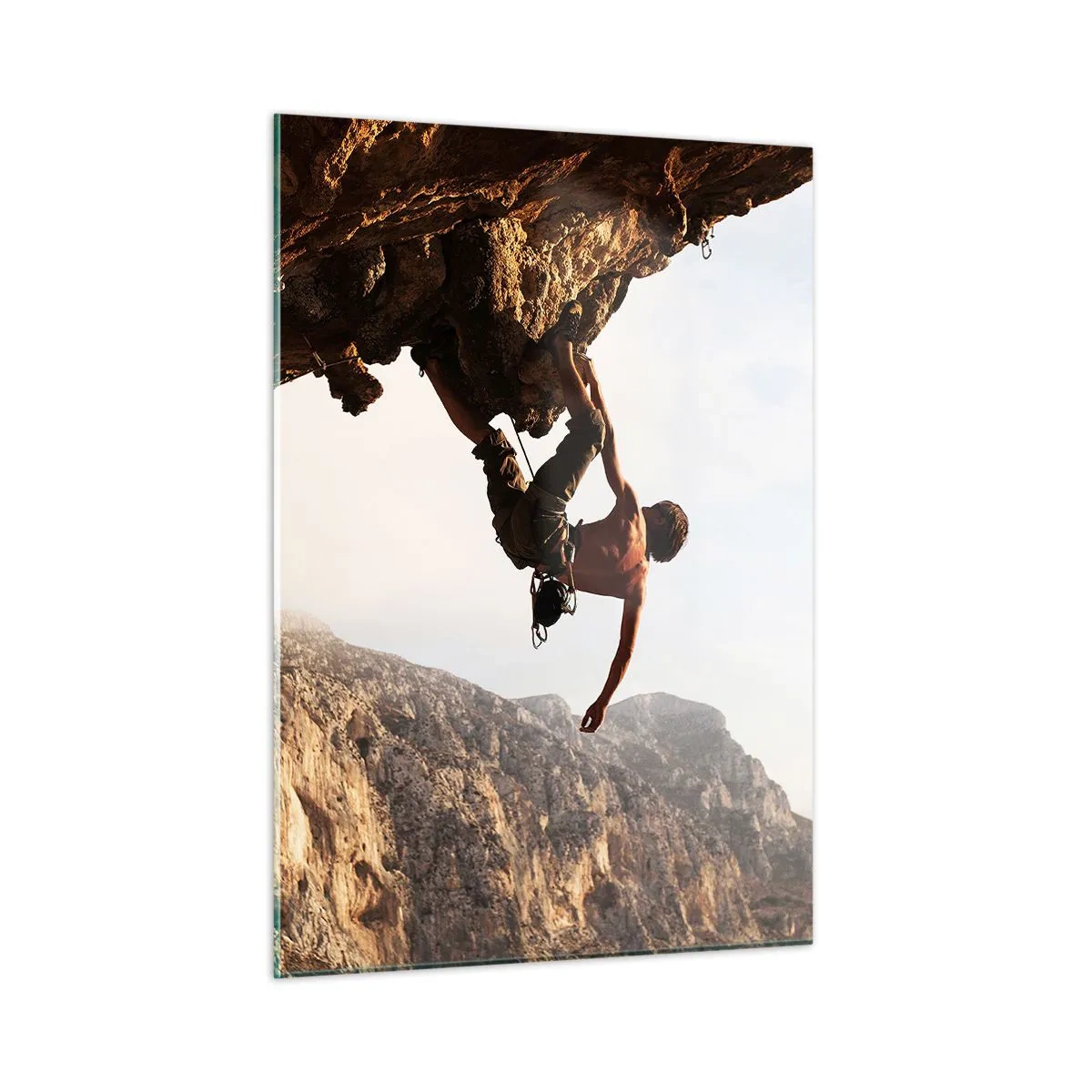 Glass picture - The Whole World on a Sharp Cliff - 50x70 cm