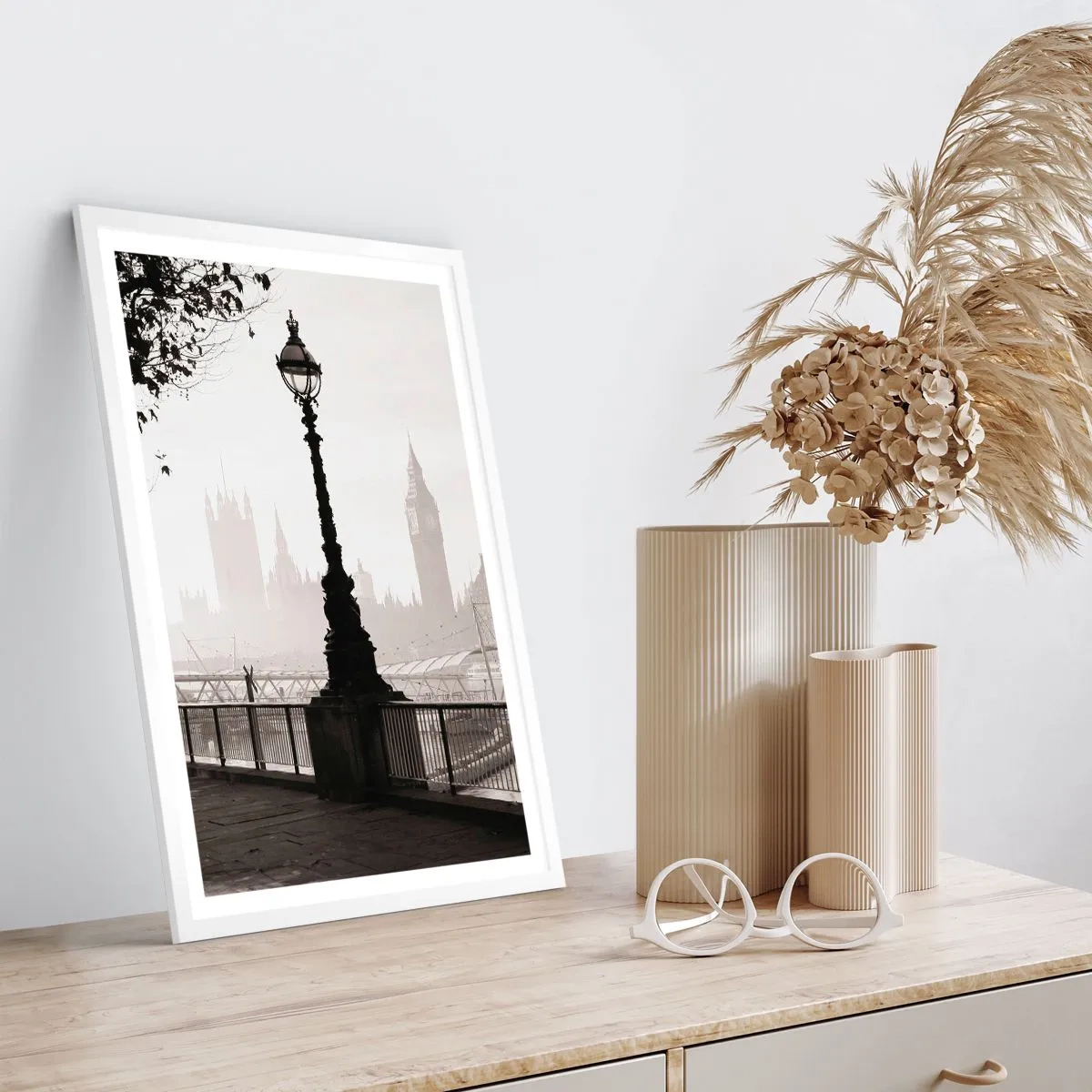 Poster in white frmae - London Morning - 70x100 cm