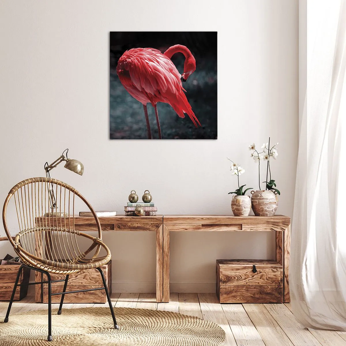 Canvas picture - Crimson Poem of Nature - 50x50 cm
