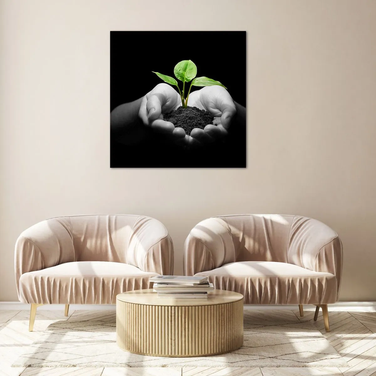 Glass picture - I Love Nature, I Protect It - 30x30 cm