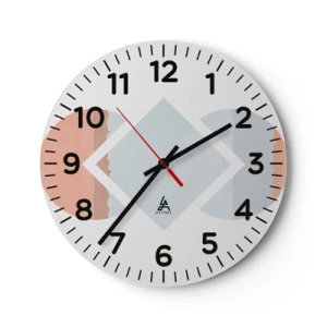 Wall clock - Clock on glass - Situation Is Clear - 30x30 cm