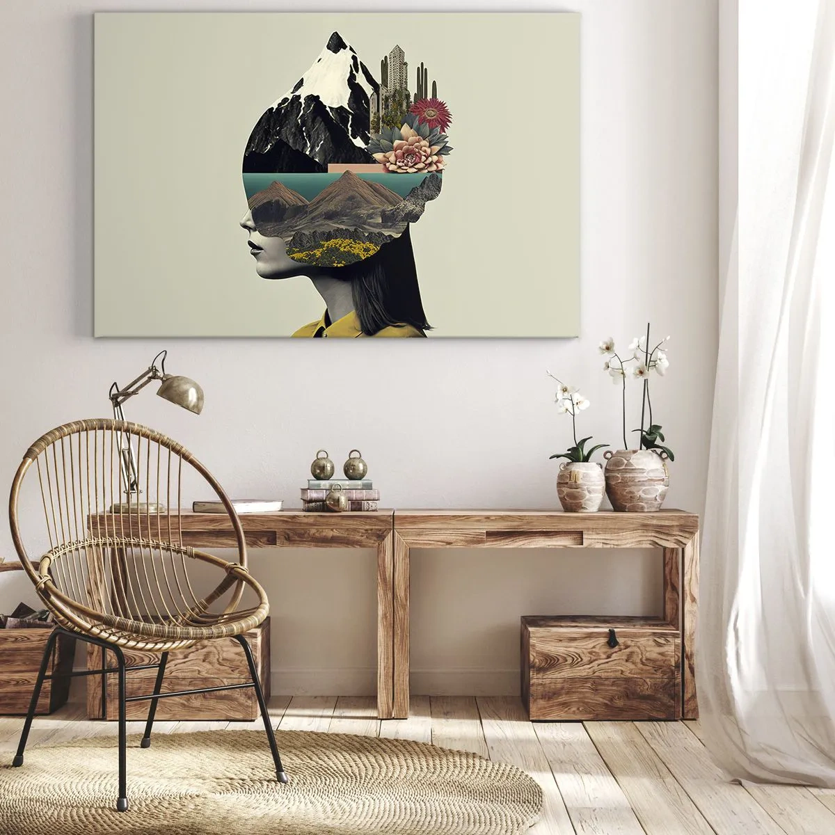 Canvas picture - Woman - Always a Mystery - 120x80 cm