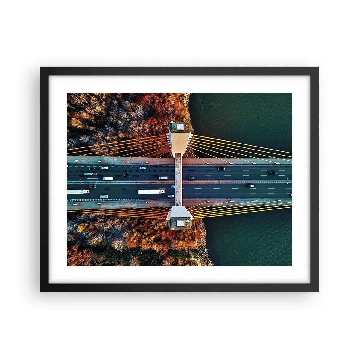 Poster in black frame - Behind Seas and Oceans - 50x40 cm