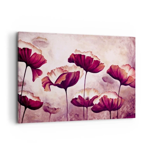 Canvas picture - Red and White Flake - 120x80 cm