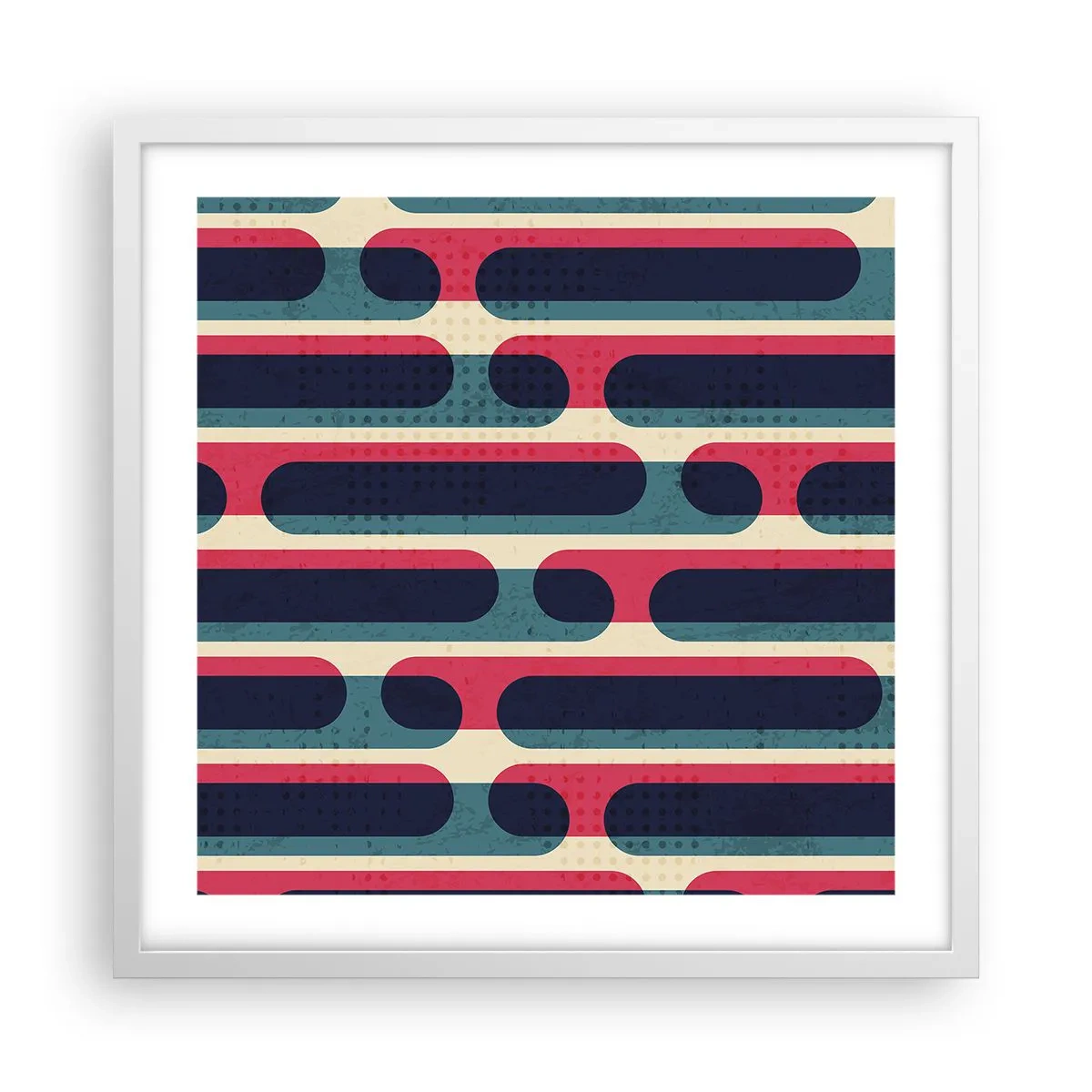 Poster in white frmae - Inwards and Forwards - 50x50 cm