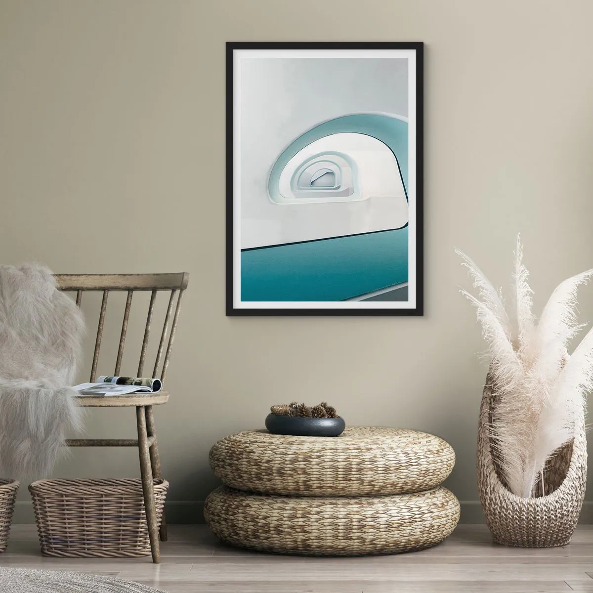 Poster in black frame - To the Bottom of Blue - 40x50 cm