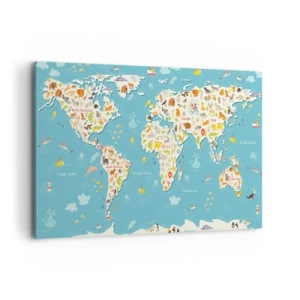 Canvas picture - I Love the Whole World - 120x80 cm