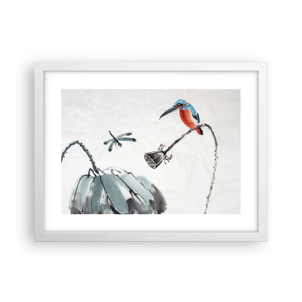 Poster in white frmae - Life of a Meadow - 40x30 cm