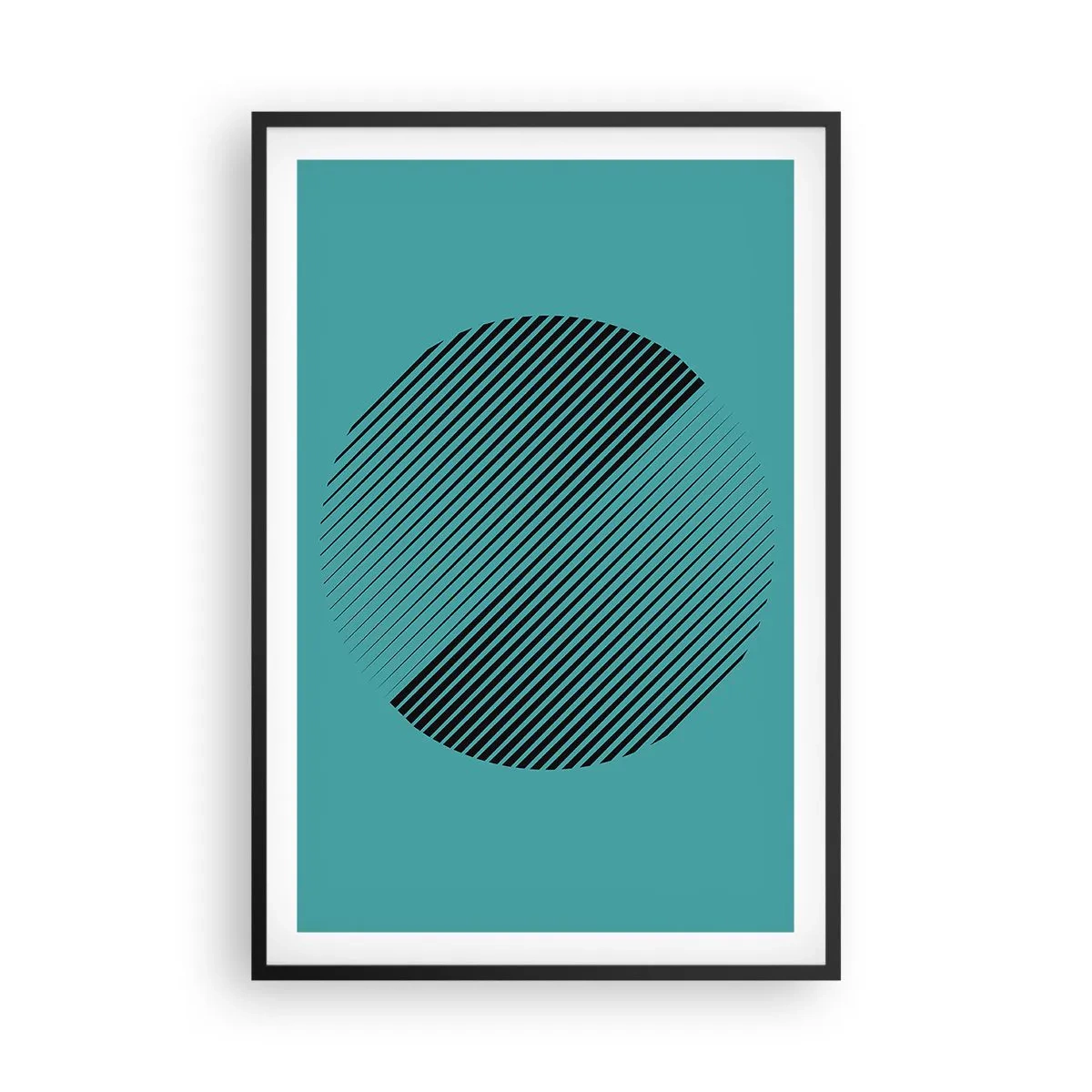 Poster in black frame - Circle - Geometrical Variation - 61x91 cm