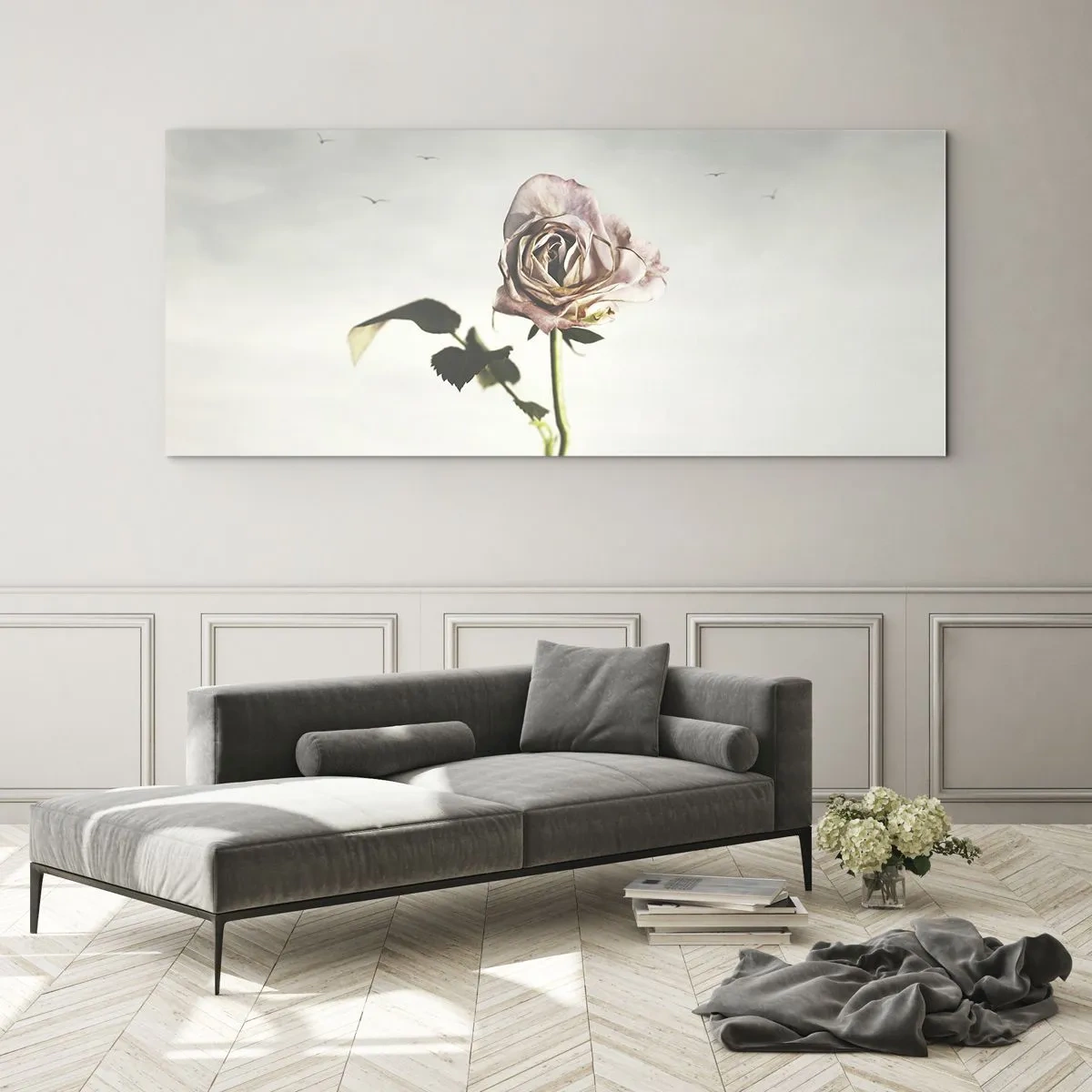 Glass picture - Welcoming of Spring - 100x40 cm