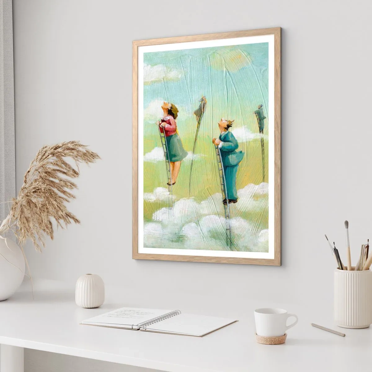 Poster in light oak frame - Following the Dream - 40x50 cm