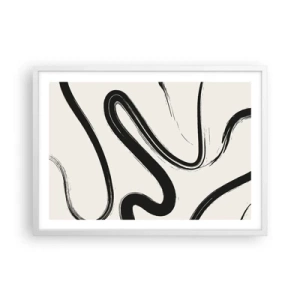 Poster in white frmae - Black and White Fancy - 70x50 cm