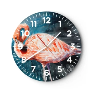 Wall clock - Clock on glass - Decorative by Nature - 30x30 cm