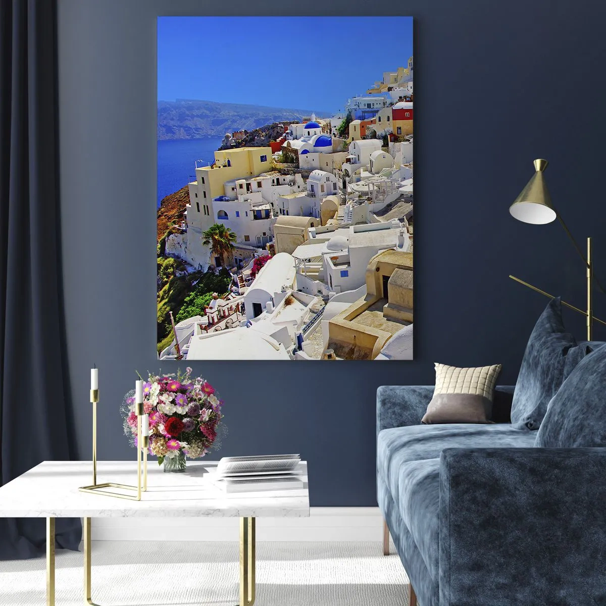 Glass picture - Draming of a Greek Summer - 70x100 cm