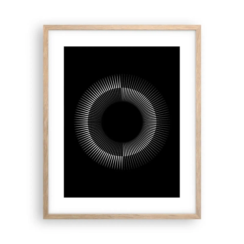 Poster in light oak frame - Black Sun - 40x50 cm