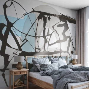Custom Self-Adhesive Wallpaper Deluxe Sticker - After All Blue - Abstraction, Piece, Chaos
