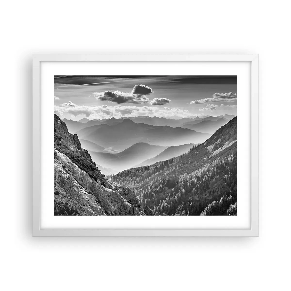 Poster in white frmae - All the Way to the Horizon - 50x40 cm