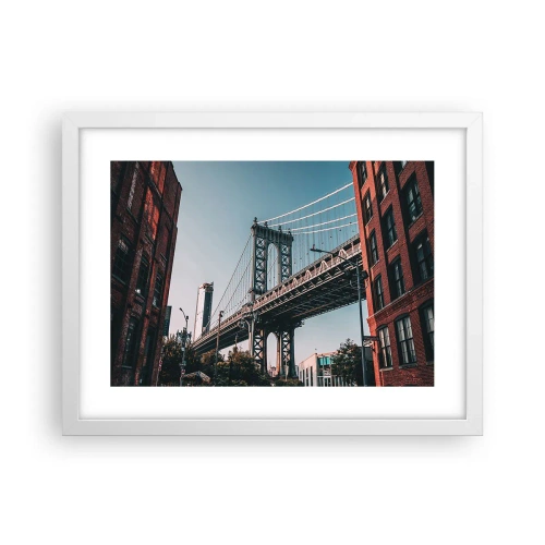 Poster in white frmae - Over the City Waves - 40x30 cm