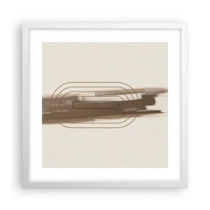 Poster in white frmae - Blast of Grey - 40x40 cm