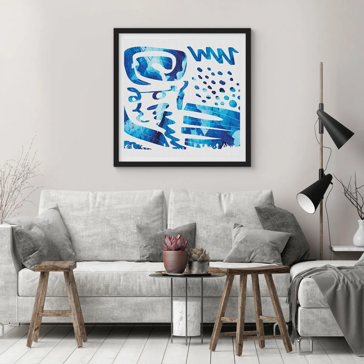 Poster in black frame - Return to the Roots - 60x60 cm