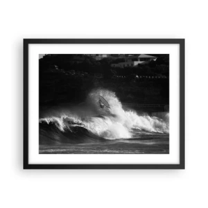 Poster in black frame - Challenge Accepted! - 50x40 cm