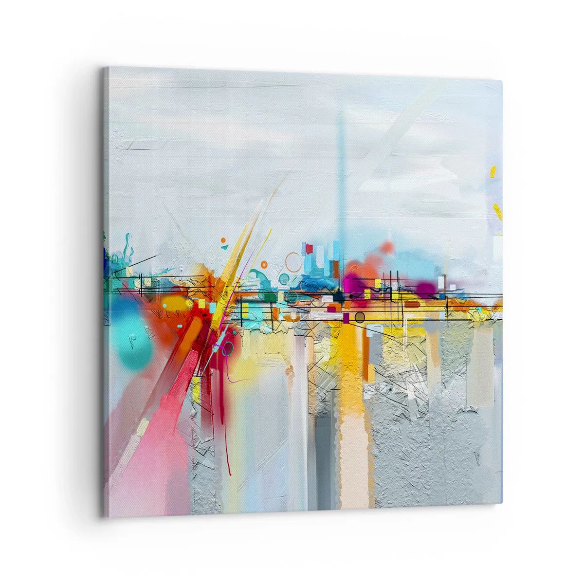 Canvas picture - Bridge of Joy over the River of Life - 60x60 cm