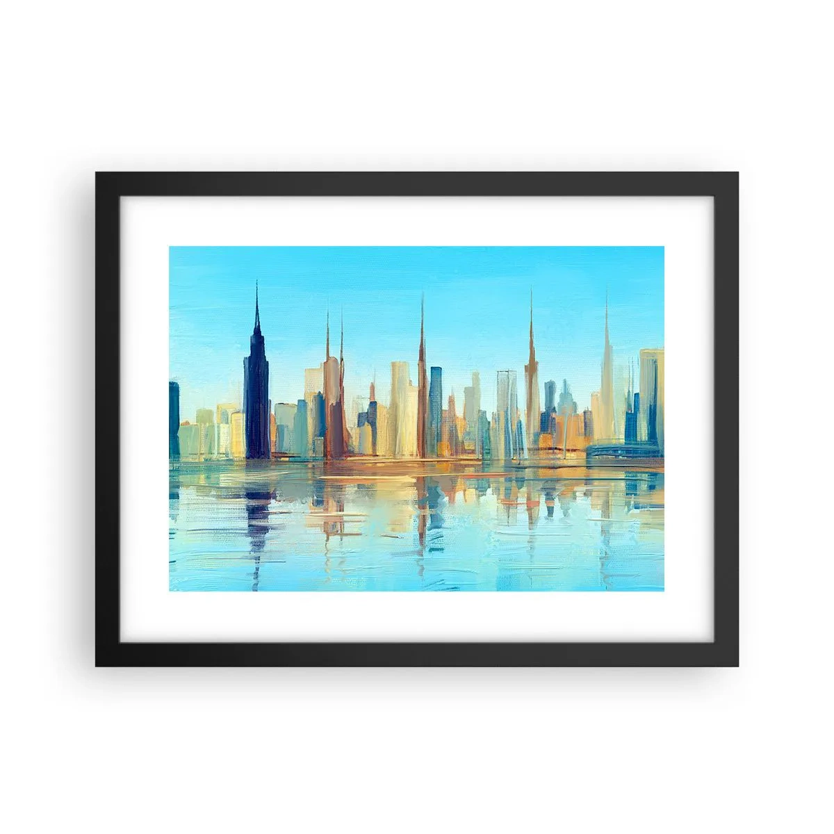 Poster in black frame - Sunny Metropolis - 40x30 cm