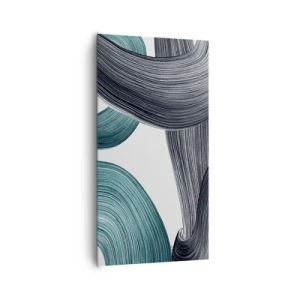 Canvas picture - Emerald and Black Trails - 65x120 cm