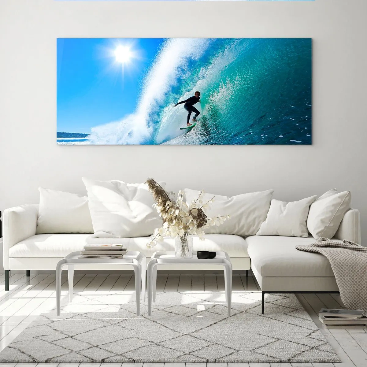Glass picture - Across Great Blue - 90x30 cm