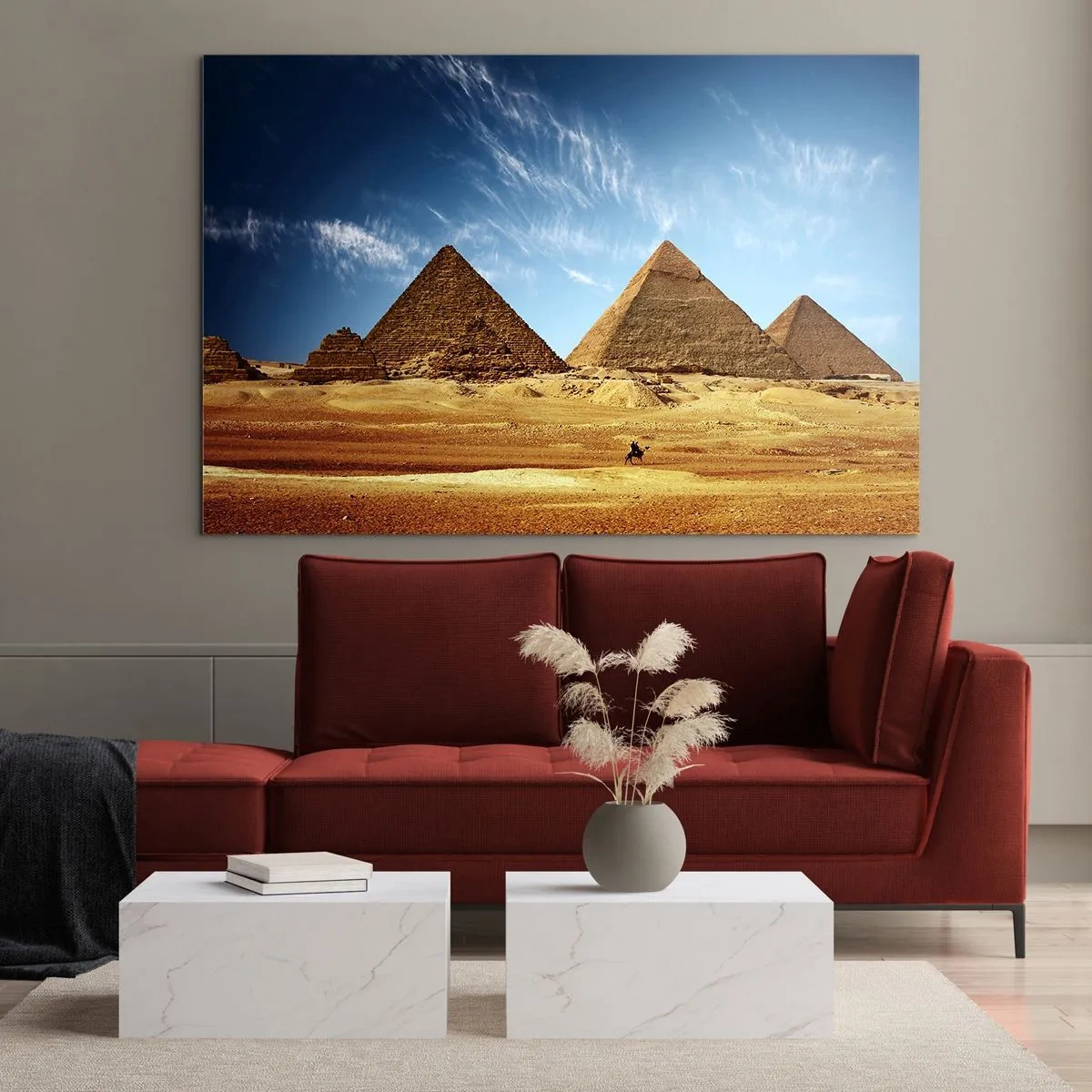 Glass picture - 40 Centuries Looking at Us - 100x70 cm