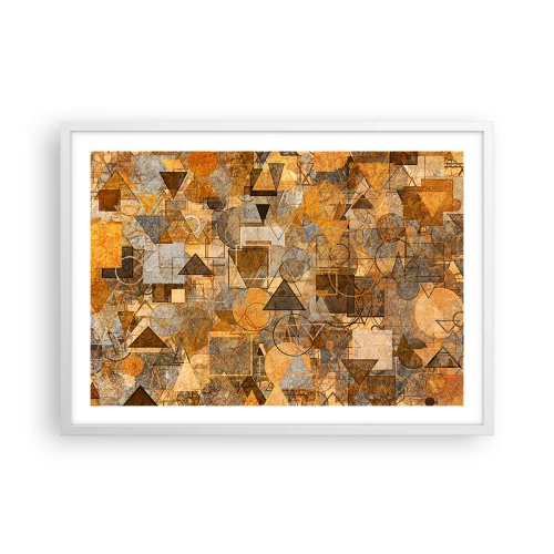 Poster in white frmae - World Caught in One Form - 70x50 cm