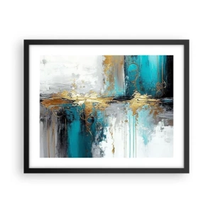 Poster in black frame - Everything Flows - 50x40 cm