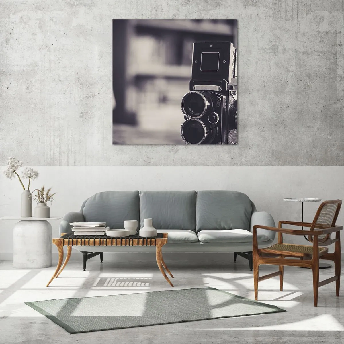 Glass picture - Magic of the Old Photograph - 60x60 cm