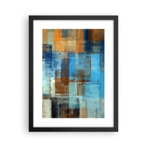 Poster in black frame - Through Blue Curtain - 30x40 cm